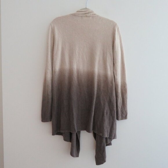 BAREFOOT DREAMS Cozy Chic Lite Ombre Calypso Wrap Open Front Cardigan Bamboo Tan - Picture 3 of 16